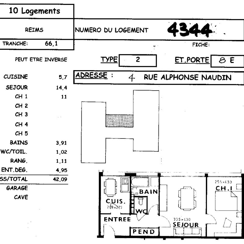 APPARTEMENT REIMS ER.04344 - image principale - 1