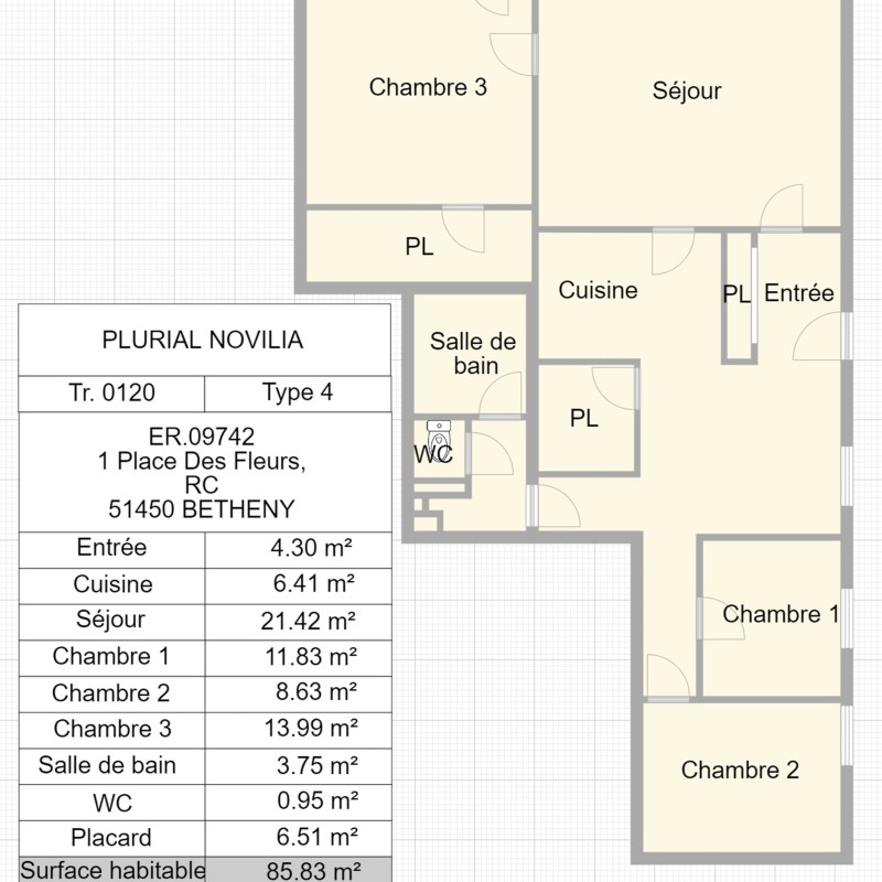 APPARTEMENT BETHENY ER.09743 - image principale - 1