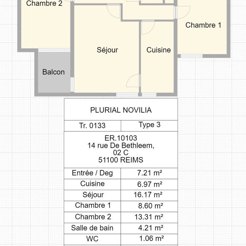 APPARTEMENT REIMS ER.10103 - image principale - 2